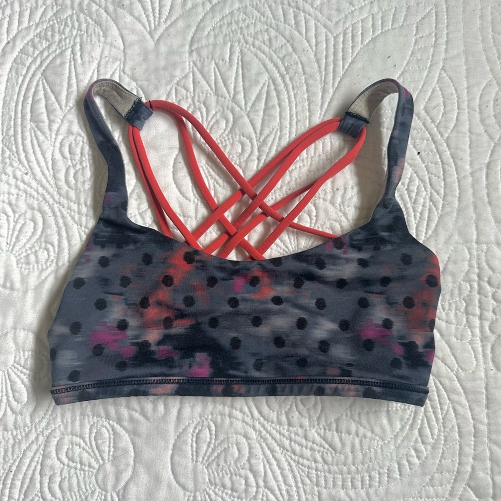 Lululemon Free to be Wild Polka Dot Sports Bra